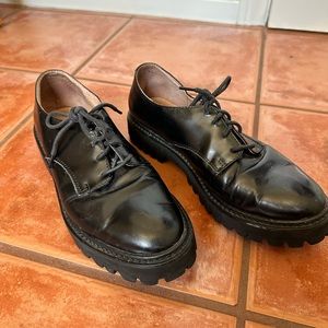 Jeffrey Campbell Black Patent Leather Oxford Shoes Size 8